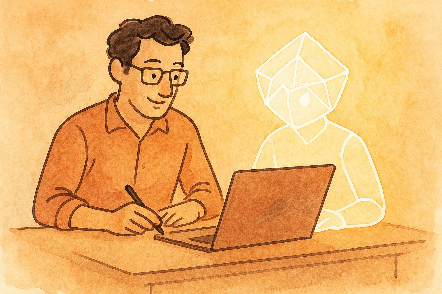 Kleines Entwicklerteam arbeitet konzentriert an maßgeschneiderter Software – symbolisiert die neue Zugänglichkeit von Individualentwicklung