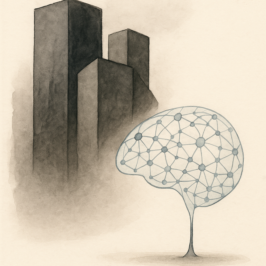 Offenes Tor symbolisiert offene Intelligenz als letzte Verteidigung gegen naive Freiheitsskepsis und wachsende Machtkonzentration.