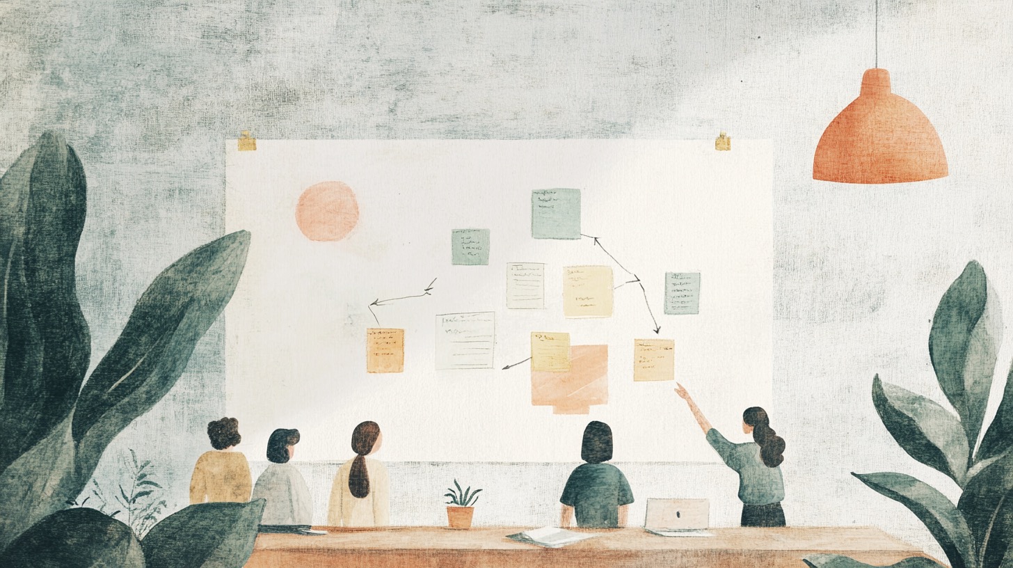 Ein Team ordnet KI-Prozesse als Einstieg in Forward Deployed Engineering